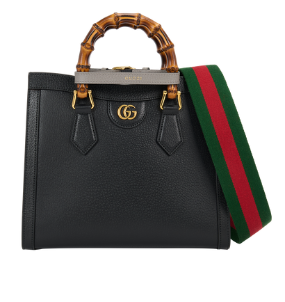 Diana Small Tote, £1,500, Handbags, Black, Leather, Front view
